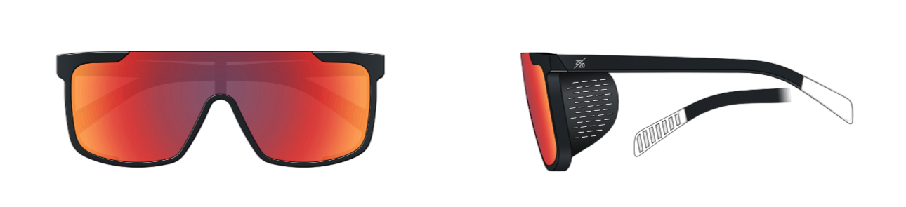 Close-up of 𝙲𝚘𝚍𝚢 TR90 frame and rugged lens construction